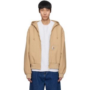 Carhartt Work In Progress奶茶色连帽卫衣
