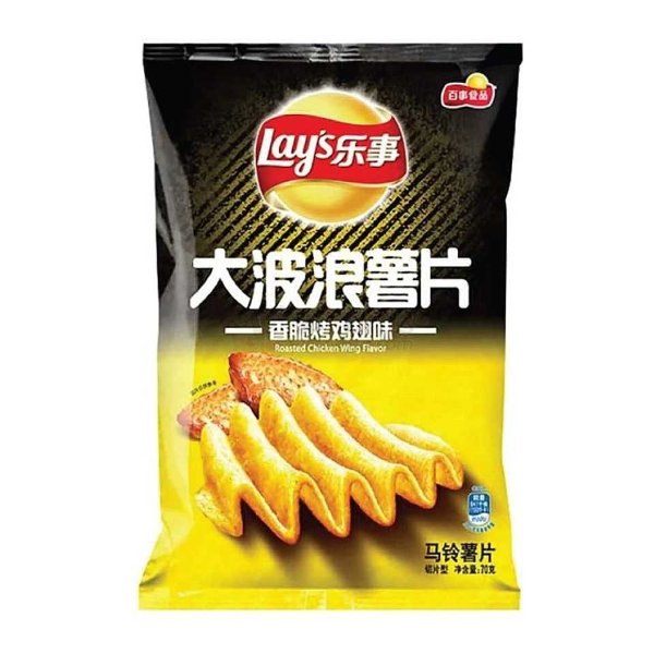 乐事 大波浪薯片 香脆烤鸡翅味 70g