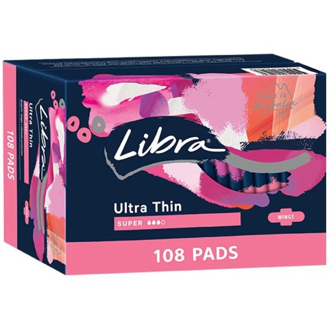 Libra超薄带翼卫生巾super 108 Pack