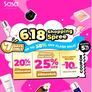 SASA 618大促💥最后一天 全场2.8折起！兰蔻菁纯眼霜$138