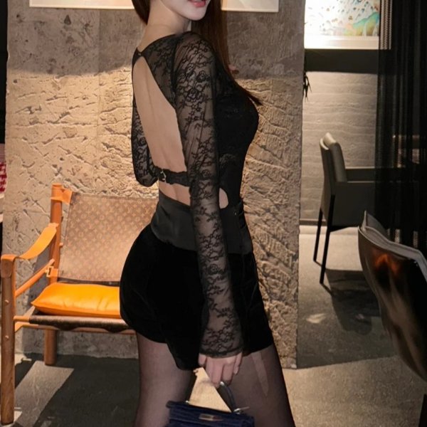 蕾丝连体衣