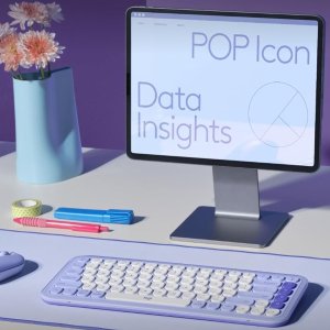 Logitech POP ICON无线键鼠 学生党、上班族闭眼冲！