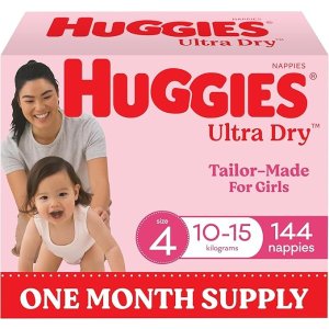 Huggies订阅9折！尿不湿 女宝宝 Size 4 (10-15kg) 一月量