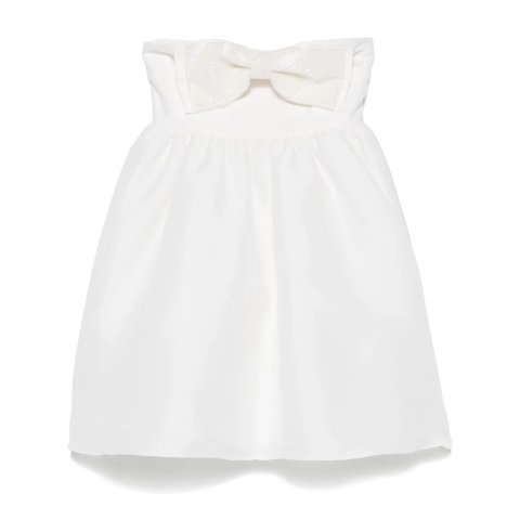 塔夫绸抹胸连衣裙