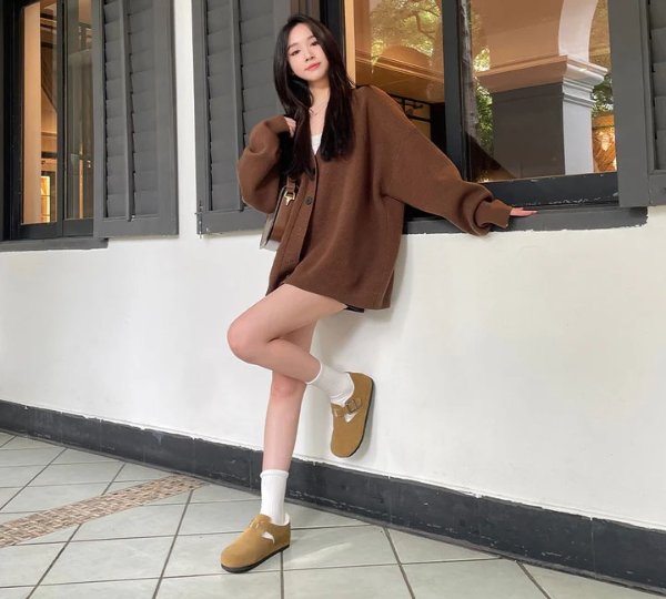 毛绒勃肯鞋
