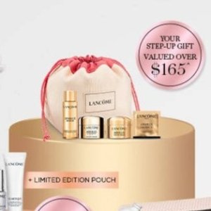 菁纯礼包直接送！Lancome官网 护肤系列满$180送$329豪礼！
