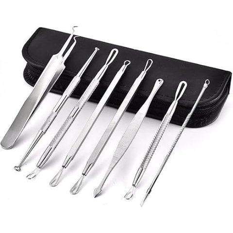 8件装粉刺针 不锈钢