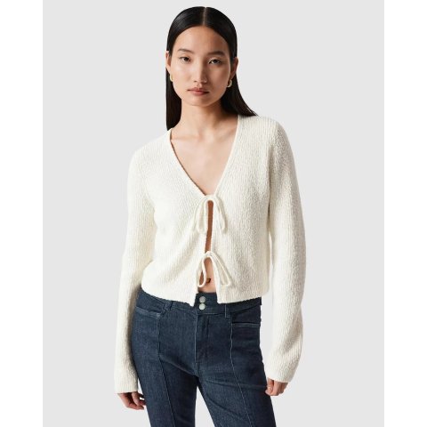 蝴蝶结针织开衫