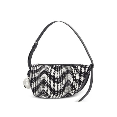 Mini Shield 千鸟格纹图案半月包