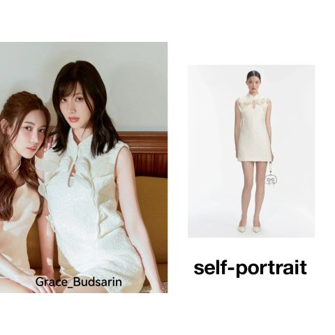 Self-Portrait花朵连衣裙