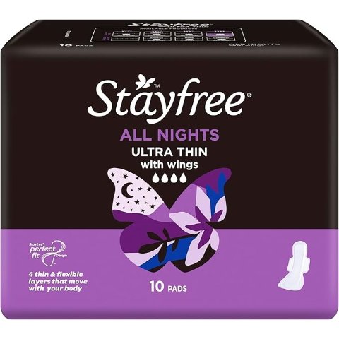Stayfree夜用超薄卫生巾 10片