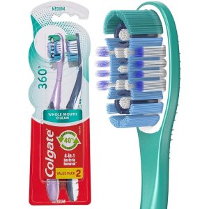  360° 手动牙刷 中毛 2支装