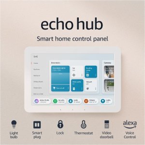 Echo Hub 8 英寸智能家居控制面板，搭载 Alexa 兼容数千款设备