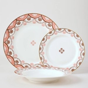 Cordelia 12件餐具套装 白粉色