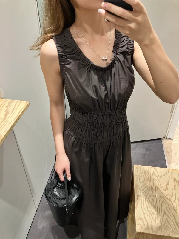 褶皱棉质连体裤