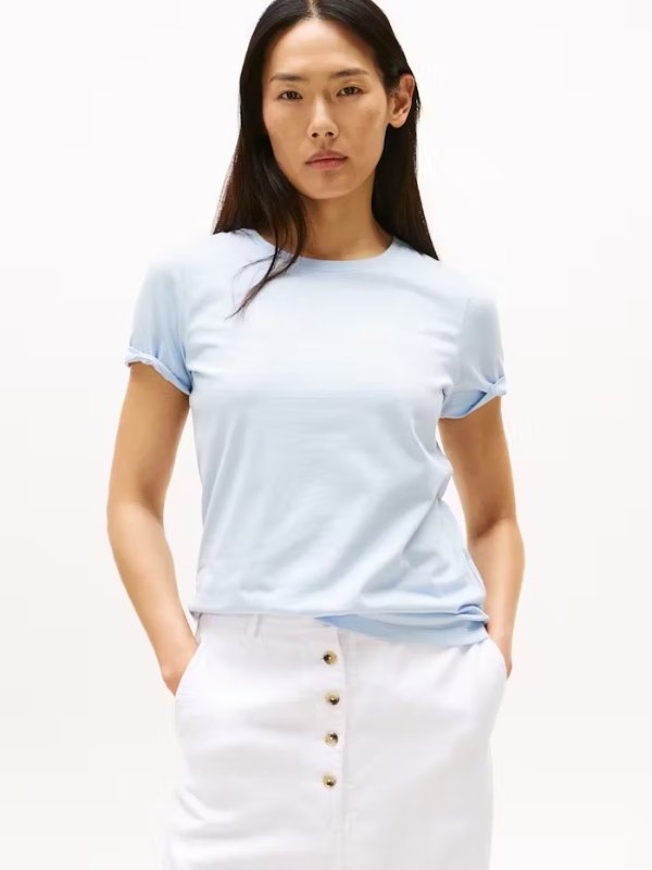 Crew Neck 刺绣标志T恤