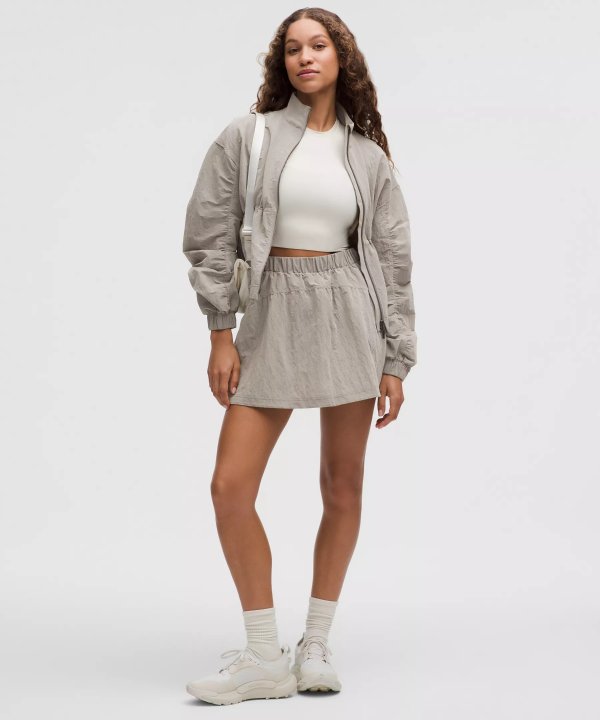 Crinkle 高腰迷你裙