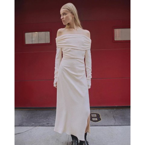 Smokey Dress 长袖 黑色