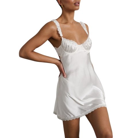 Celeste Slip 连衣裙 象牙白