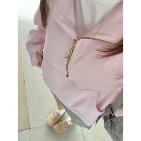 Scuba 半拉链卫衣 喜悦粉