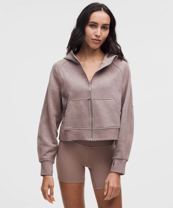 Scuba 连帽外套 杂色灰烬玫瑰