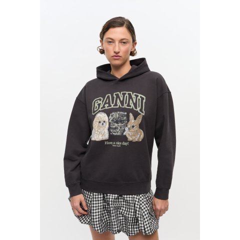 小动物连帽卫衣