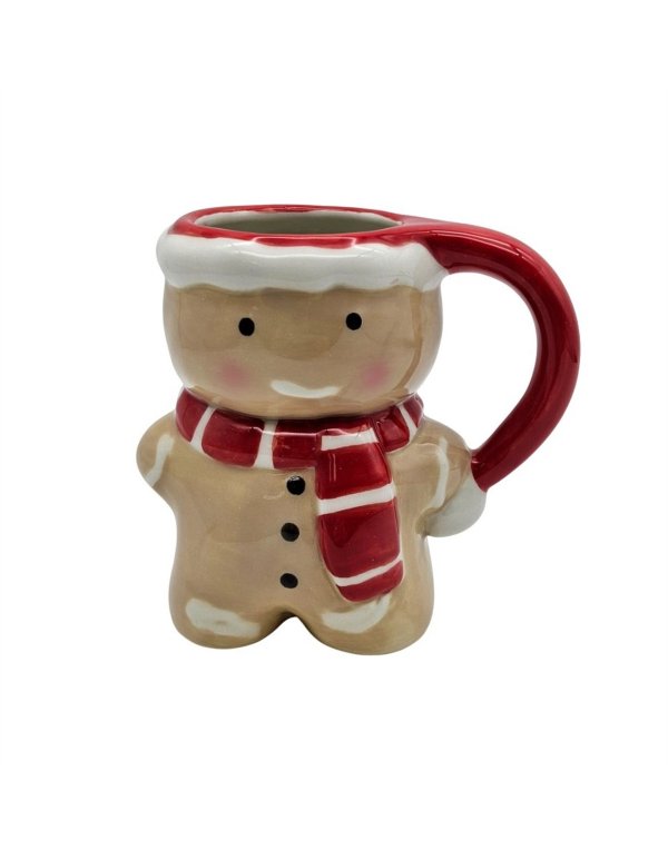 Gingerbread Man 圣诞帽陶瓷杯