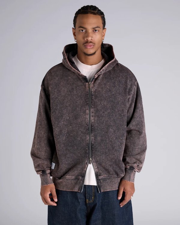 Mineral Wash 连帽拉链卫衣