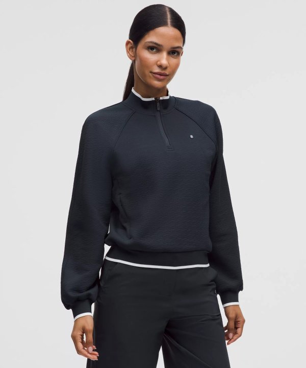 Jacquard 半拉链针织衫