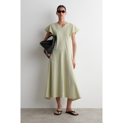 PETAL-SLEEVE 连衣裙