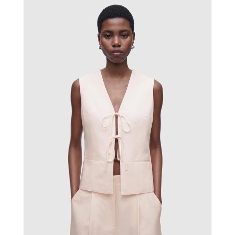 Linen-Blend 系带马甲