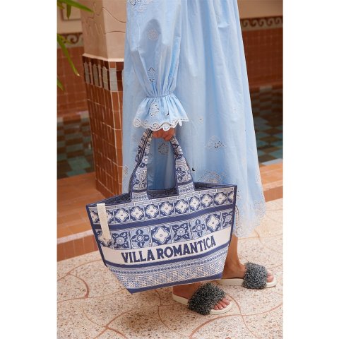 VILLA ROMANTICA 提花手提包