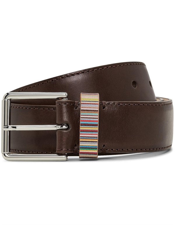 Men's 条纹扣带男士腰带