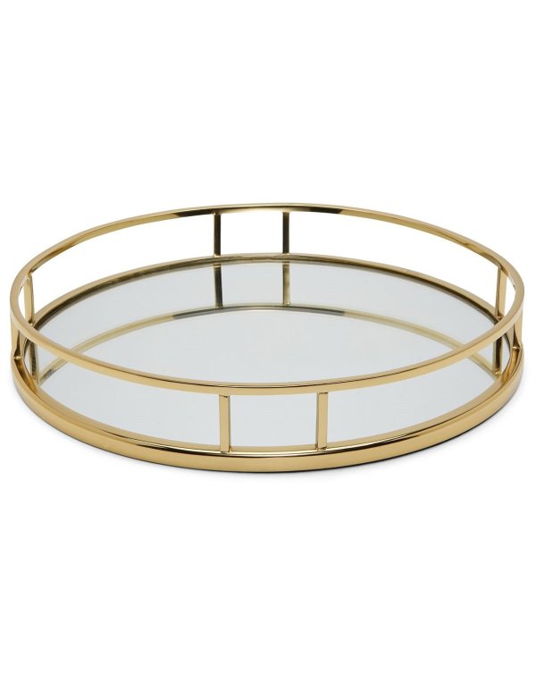 Manhattan 金色圆形托盘