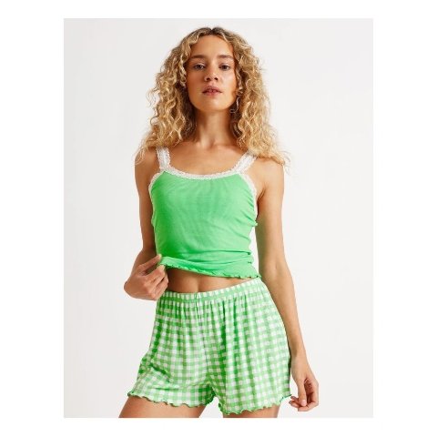 Lola 条纹短裤 格纹