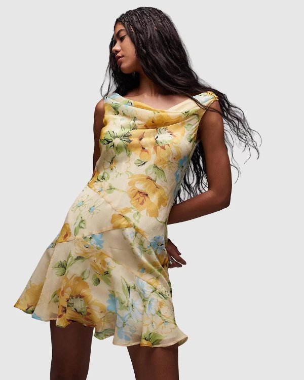 Cowl Neck 迷你连衣裙