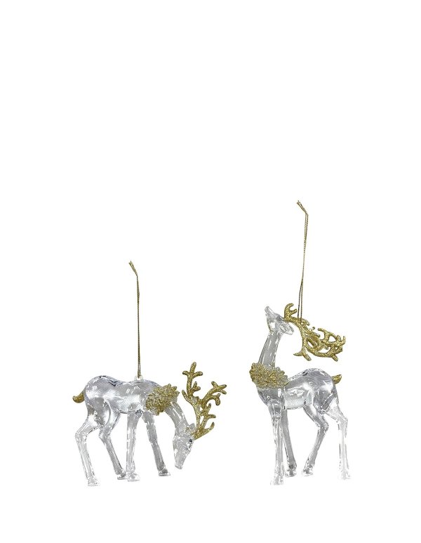 Clear 麋鹿挂件 13cm 2件