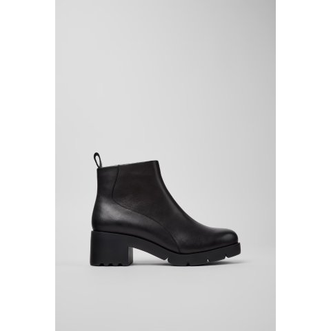 CamperWanda 女士黑色皮革短靴