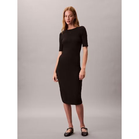 Cotton Contour 中长连衣裙