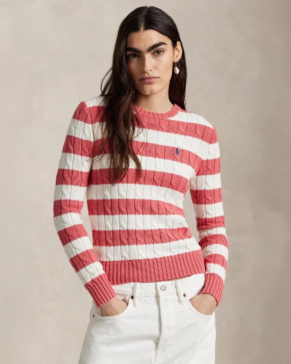 条纹针织羊毛衫