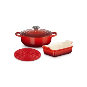 Le Creuset珐琅铸铁三件套 红色