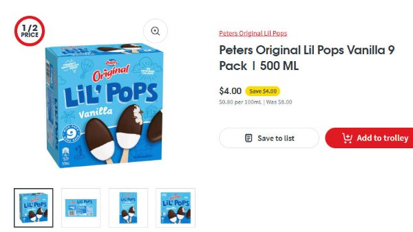 Peters Original 香草雪糕 9支装