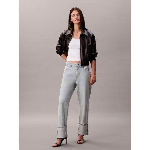 Wide Cuff 休闲牛仔裤