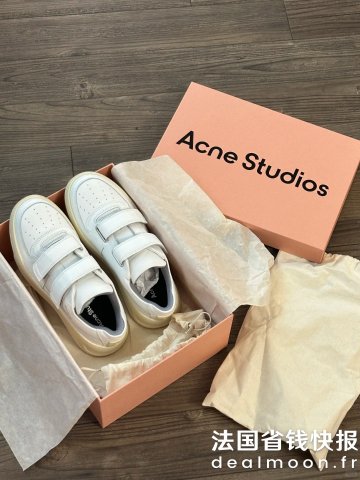Acne Studiosacne魔术贴笑脸小白鞋