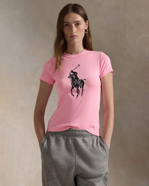 Pink Pony 棉质罗纹T恤