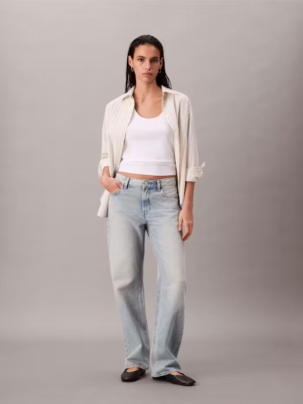 90s 直筒牛仔裤 女款