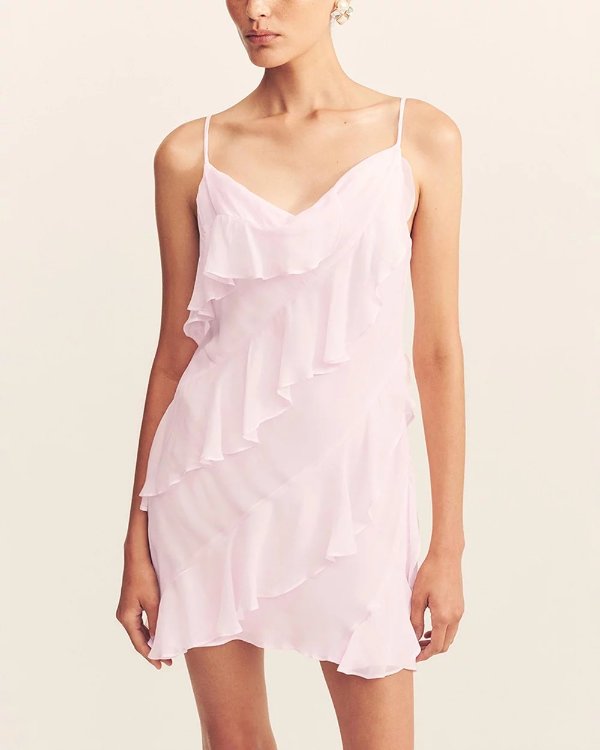 Amina 荷叶边连衣裙