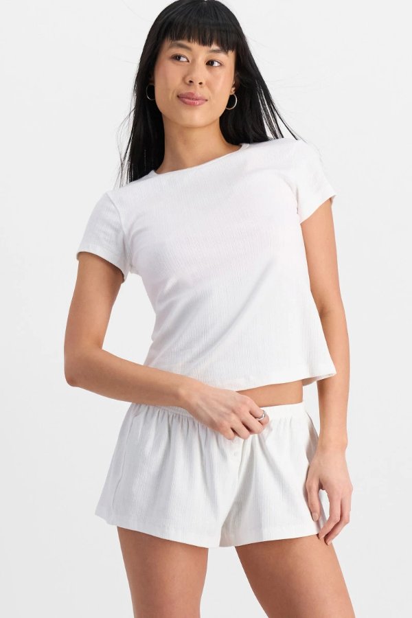 Sleep Pointelle 短袖T恤