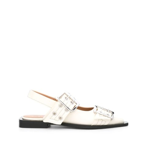 Buckled 尖头芭蕾鞋