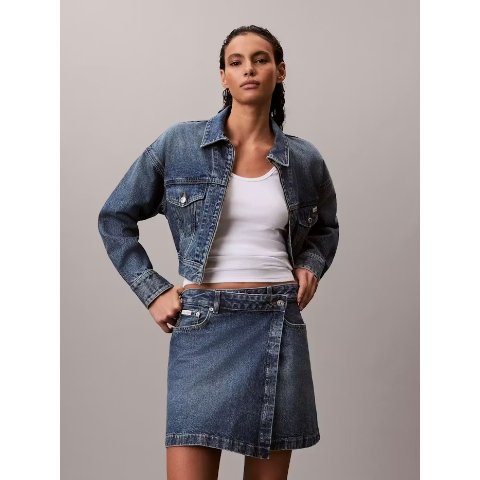 Denim 牛仔迷你裙 Wrap款